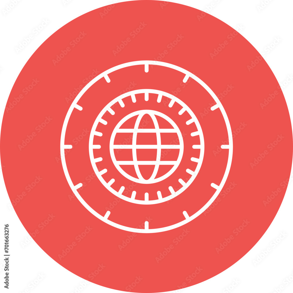 Geotargeting Line Icon Geotargeting Line Icon