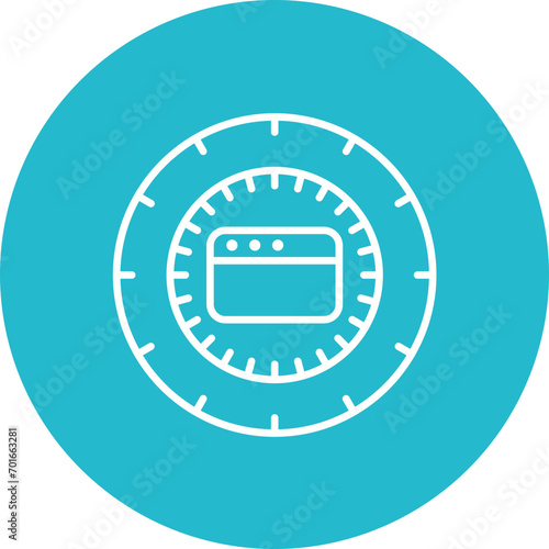 Contextual Targeting Line Icon