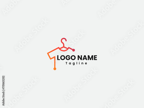 Clothing logo. Colorful t-shirt shop logo design. t-shirt design. Premium and colorful template. Clothing business. Dress shopping. Cloth shop