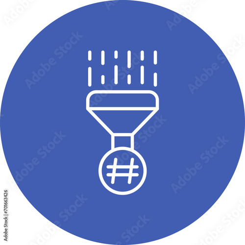 Hashing Line Icon