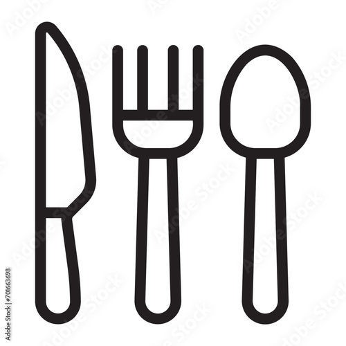 tableware line icon