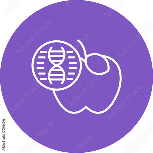 Genetic Modification Food Line Icon