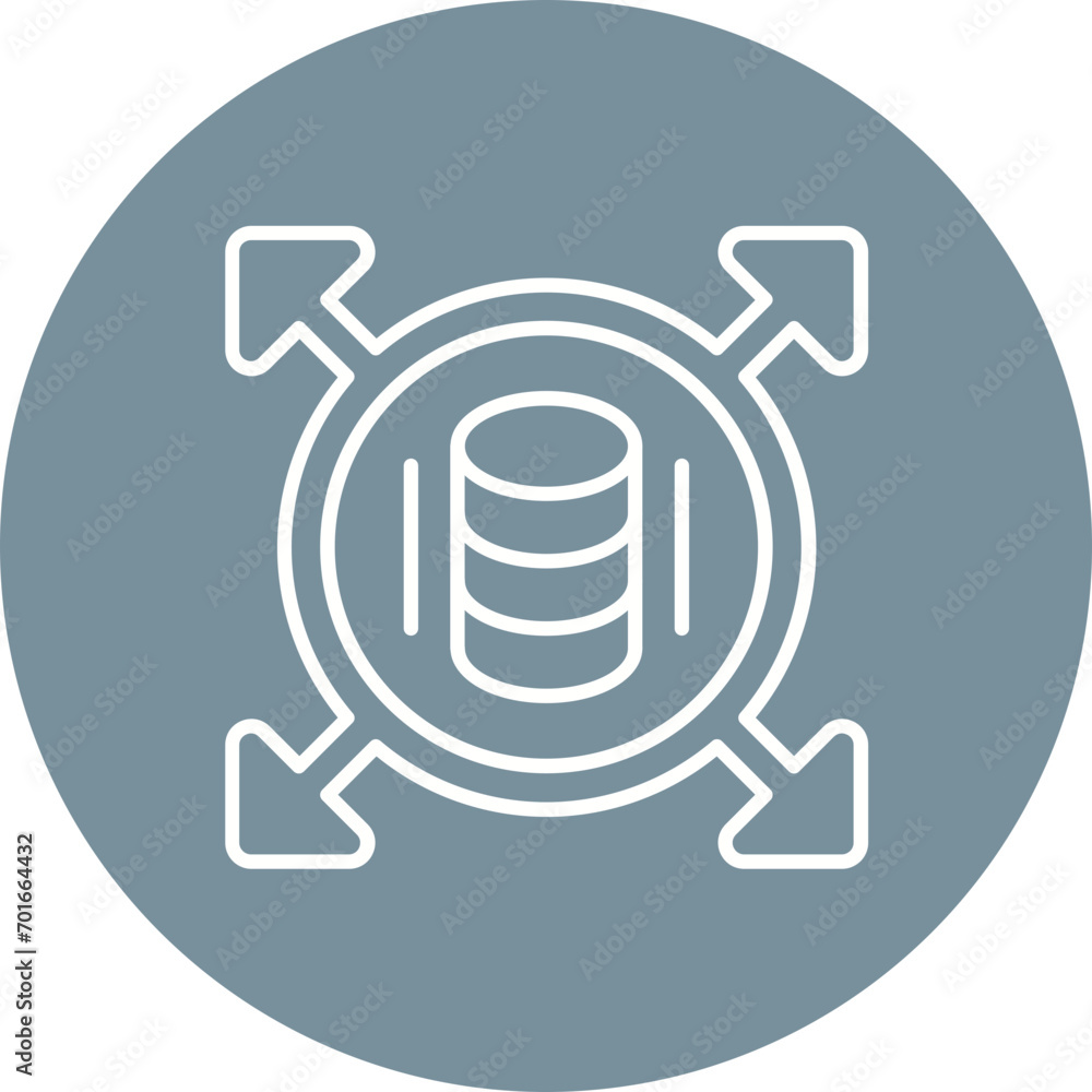 Data Driven Line Icon Data Driven Line Icon