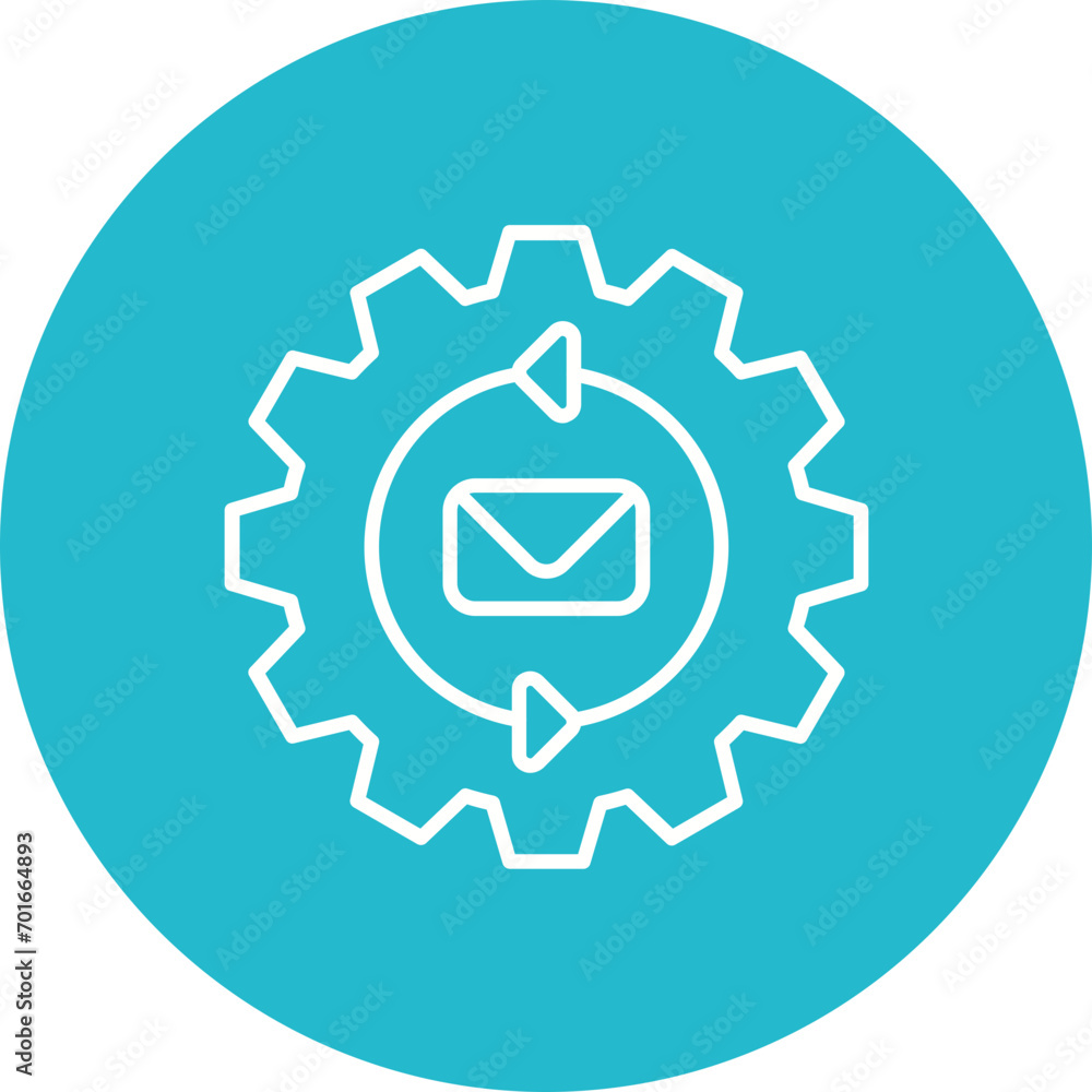 Marketing Automation Line Icon Marketing Automation Line Icon