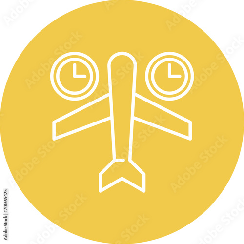 Jet Lag Line Icon