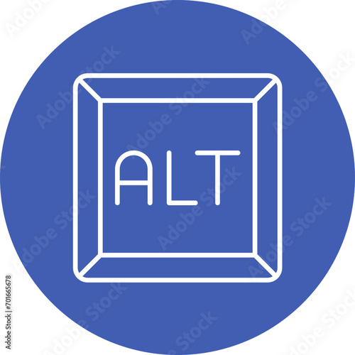 Alt Text Line Icon