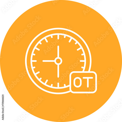 Overtime Line Icon
