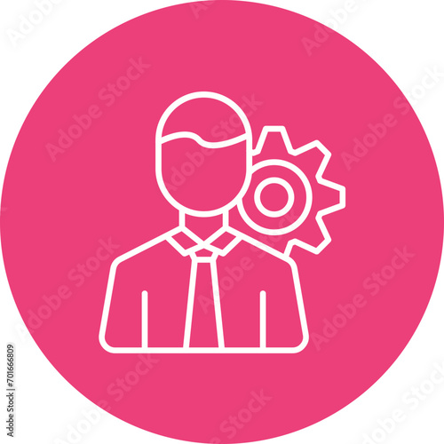 Employee Management Line Icon