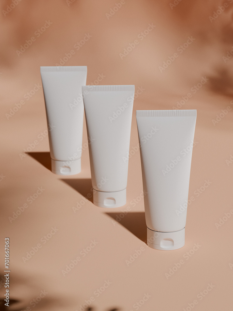Aesthetic skincare product tube mockup with artistic lighting 05 Aesthetic skincare product tube mockup with artistic lighting 05