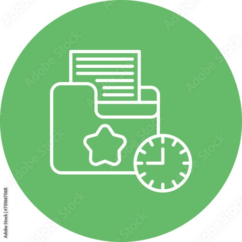 Project Deadline Line Icon
