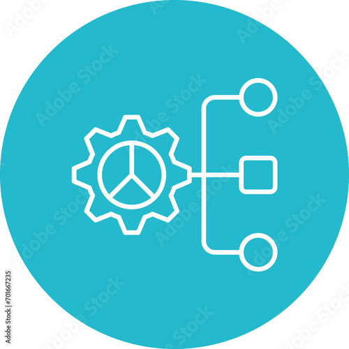 Resource Allocation Line Icon