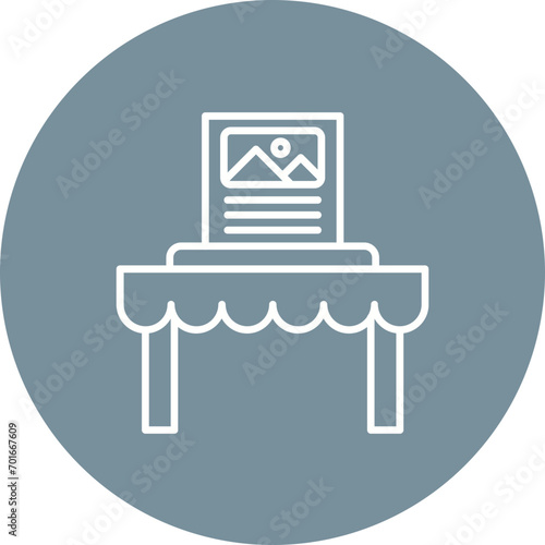 Tabletop Display Line Icon
