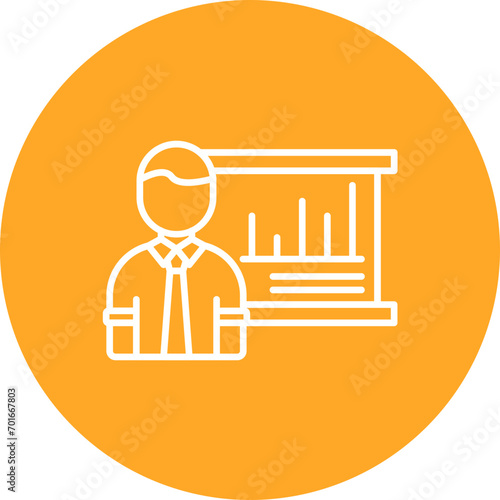 Employee Data Line Icon