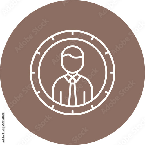Head Hunting Line Icon