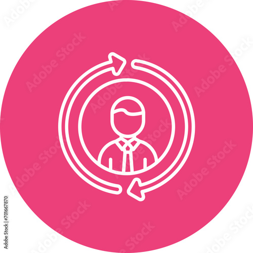 Employee Turnover Line Icon