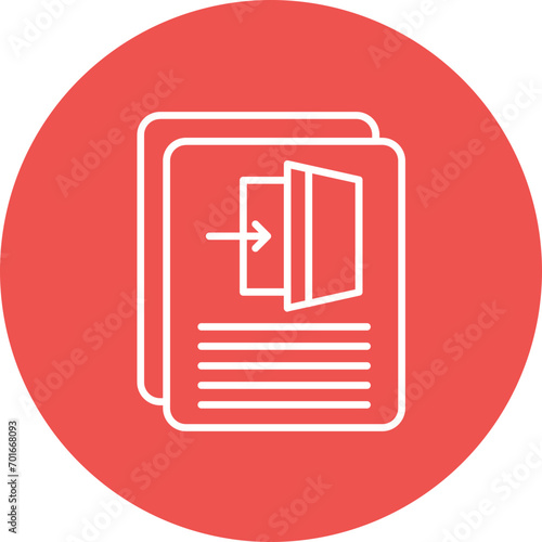 Resignation Letter Line Icon