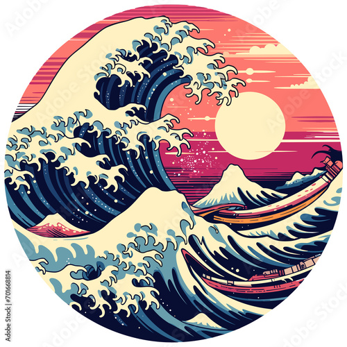 Vintage Japanese Kanagawa The great Wave