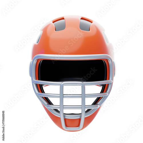 Defensive Dynamics: A Digital Showcase of Catcher Helmets in 3D. 3d illustration, 3d element, 3d rendering. 3d visualization isolated on a transparent background