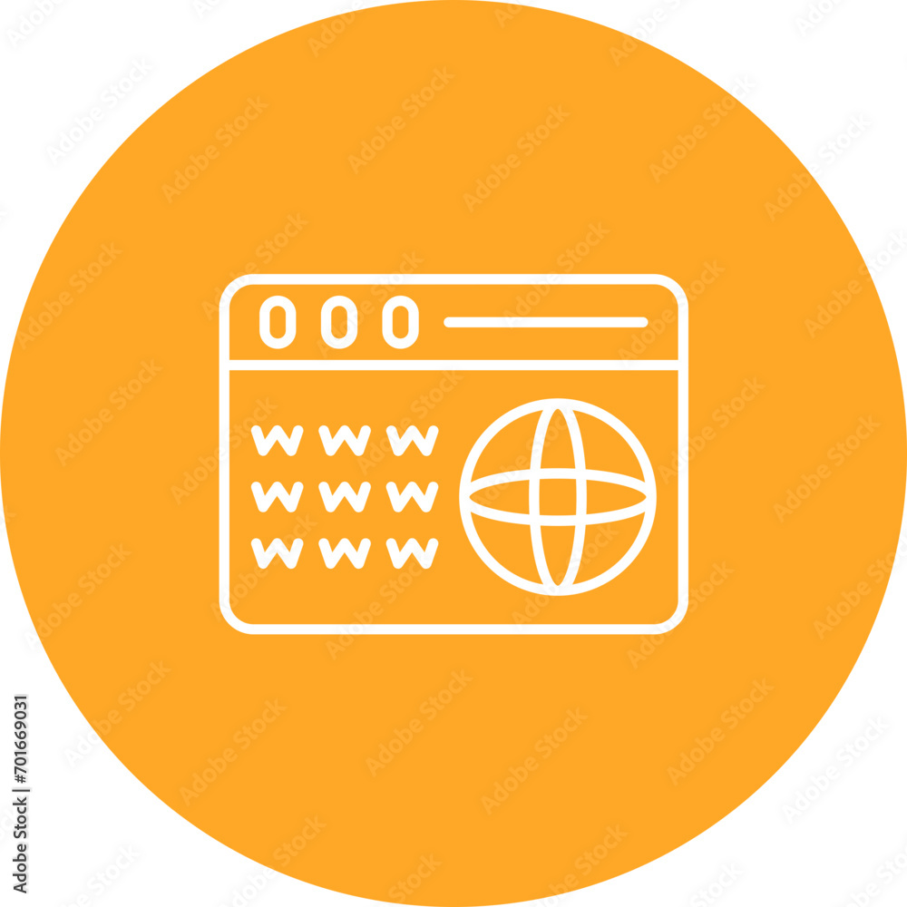 Domain Line Icon Domain Line Icon