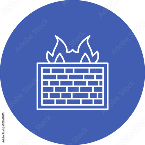 Firewall Line Icon