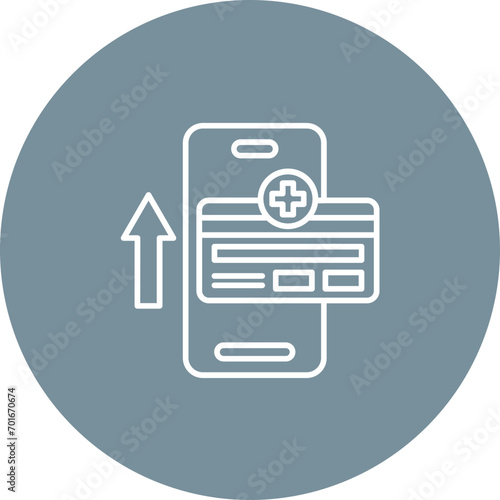 Prepaid Top Up Line Icon