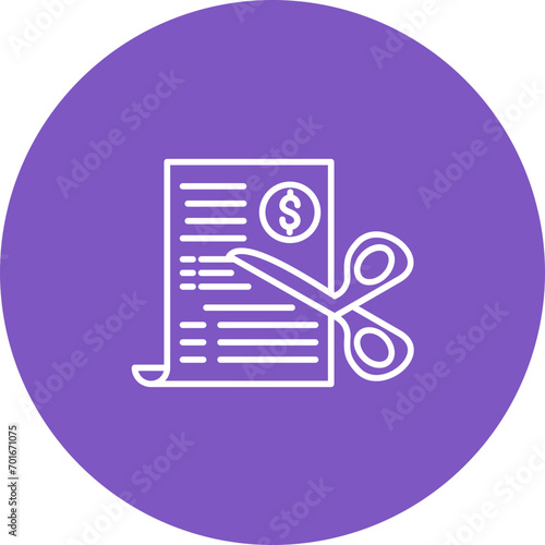 Split Bill Line Icon