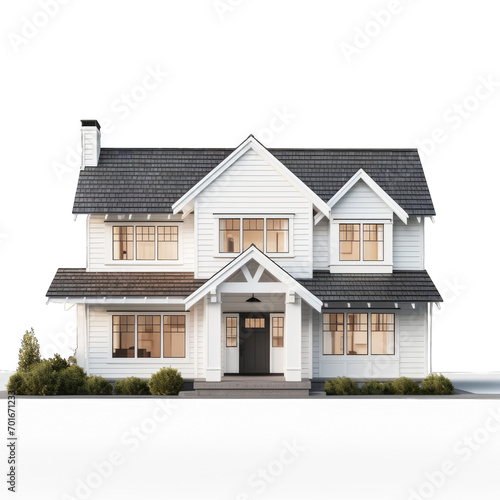 Modern house on isolate transparency background, PNG © KimlyPNG