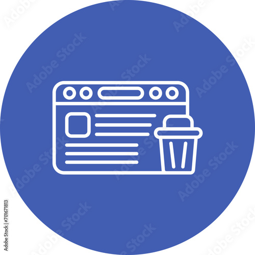 Data Erasure Line Icon