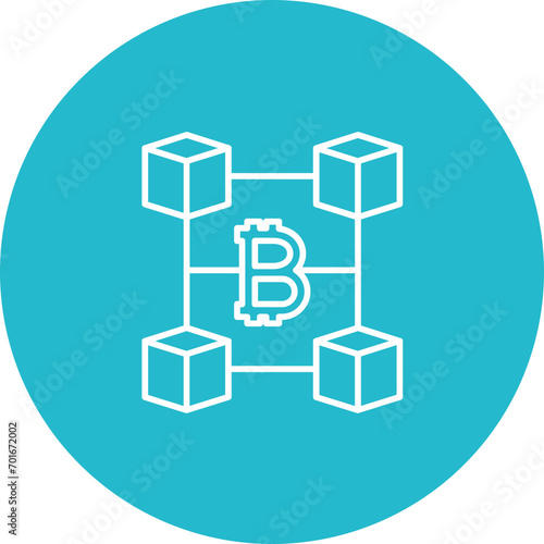 Blockchain Line Icon