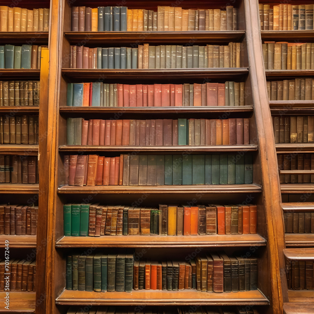 Old books in the library. library shelves with books. World Book Day banner. Illustration. Old books in the library. library shelves with books. World Book Day banner. Illustration.