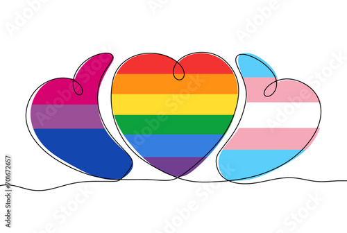 Hearts. Sexual minorities. Symbol. photo