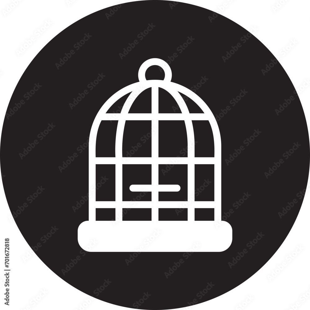 bird cage glyph icon bird cage glyph icon