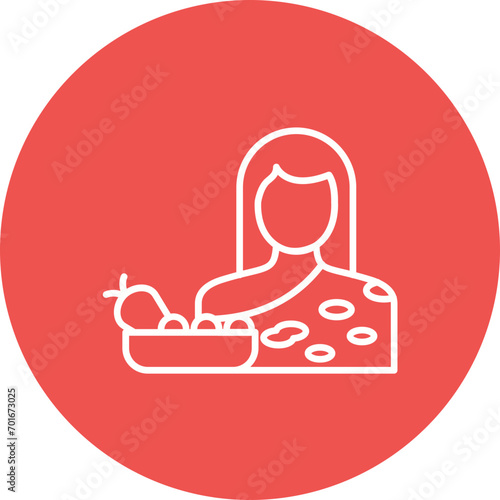 Gatherer Female Line Icon