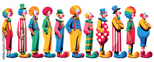 Clowns In Line