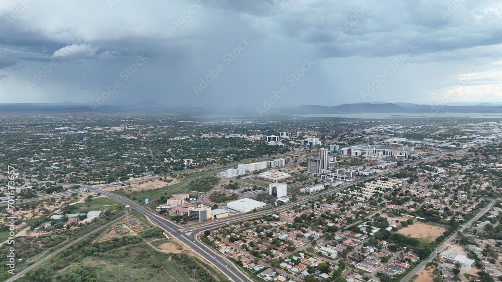 The Gaborone Central Business District (CBD) in Botswana, Africa