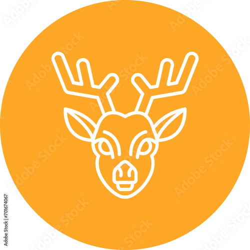 Reindeer Line Icon