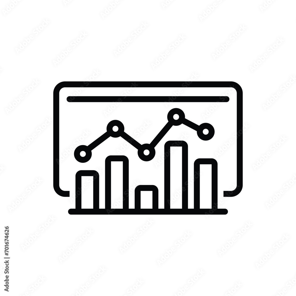 Black line icon for statistics Black line icon for statistics