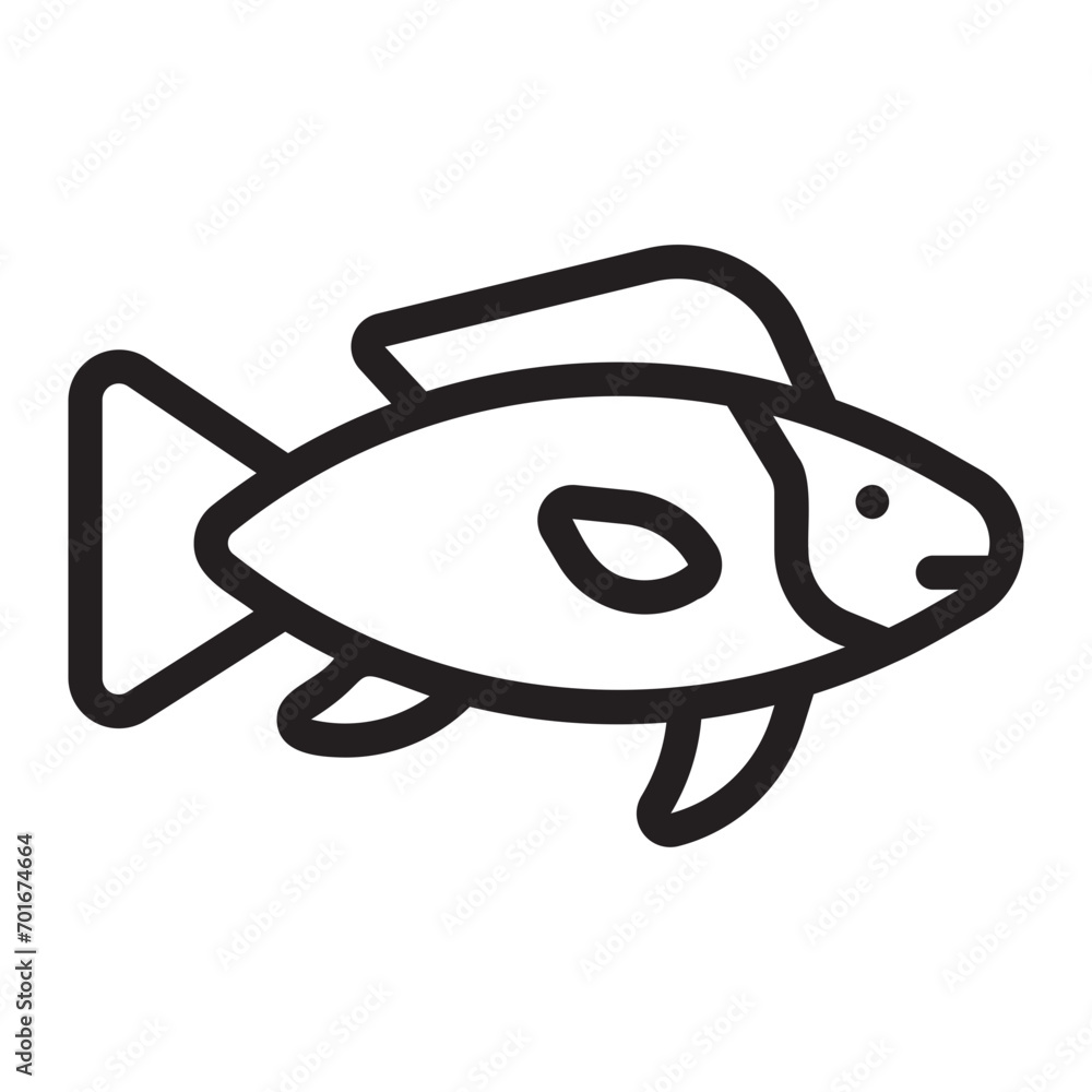 fish line icon fish line icon