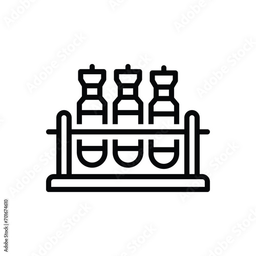 Black line icon for sampling 