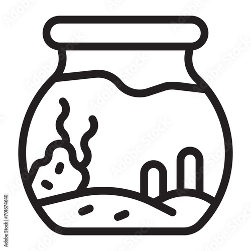 fishbowl line icon