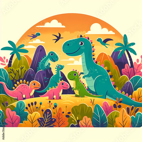 dinosaurs in the forest © Yahya