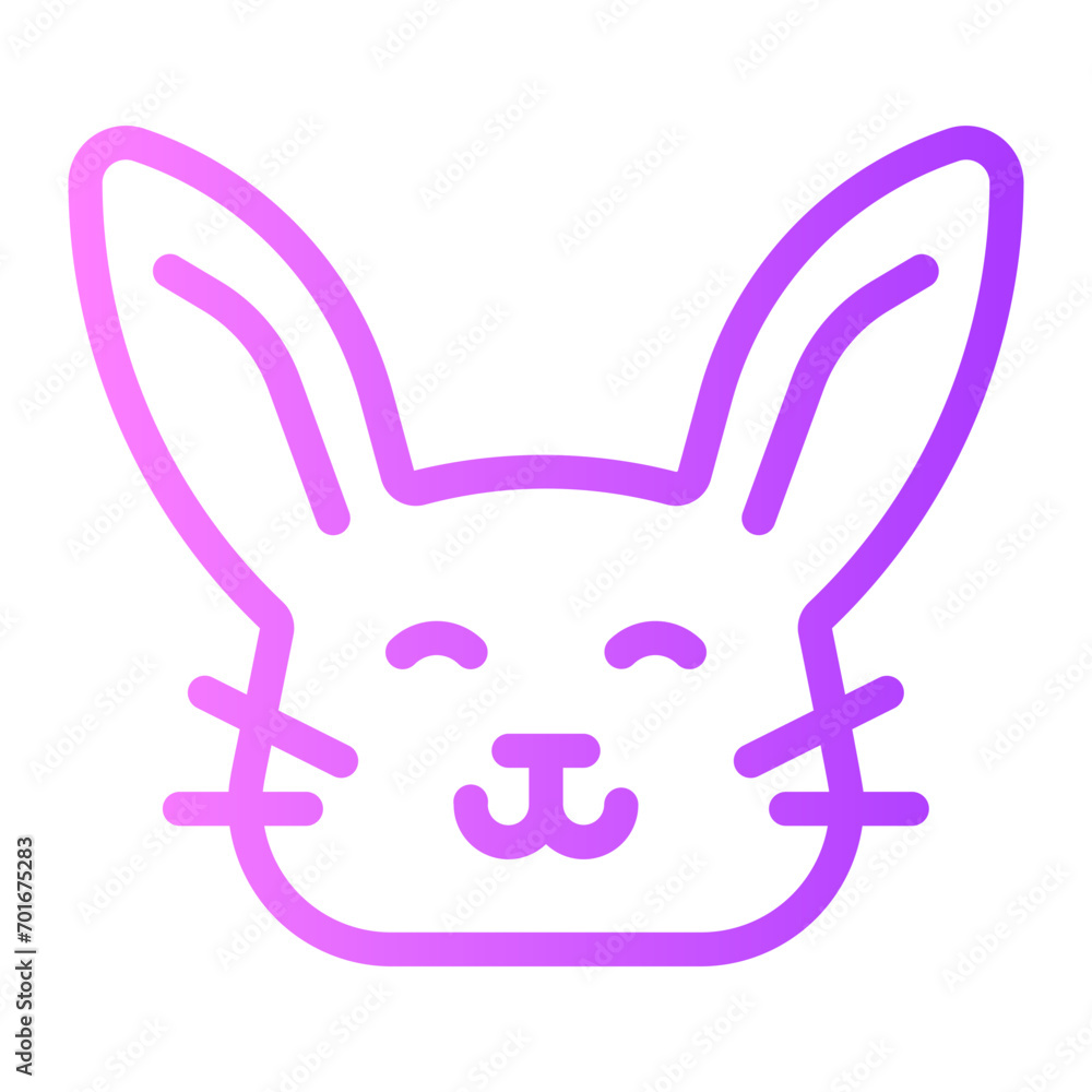 rabbit gradient icon rabbit gradient icon