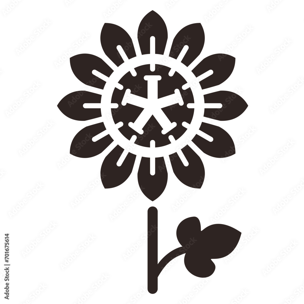 Passiflora Flower - Black Fill Passiflora Flower - Black Fill