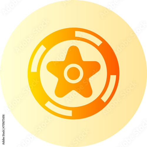 frisbee gradient icon
