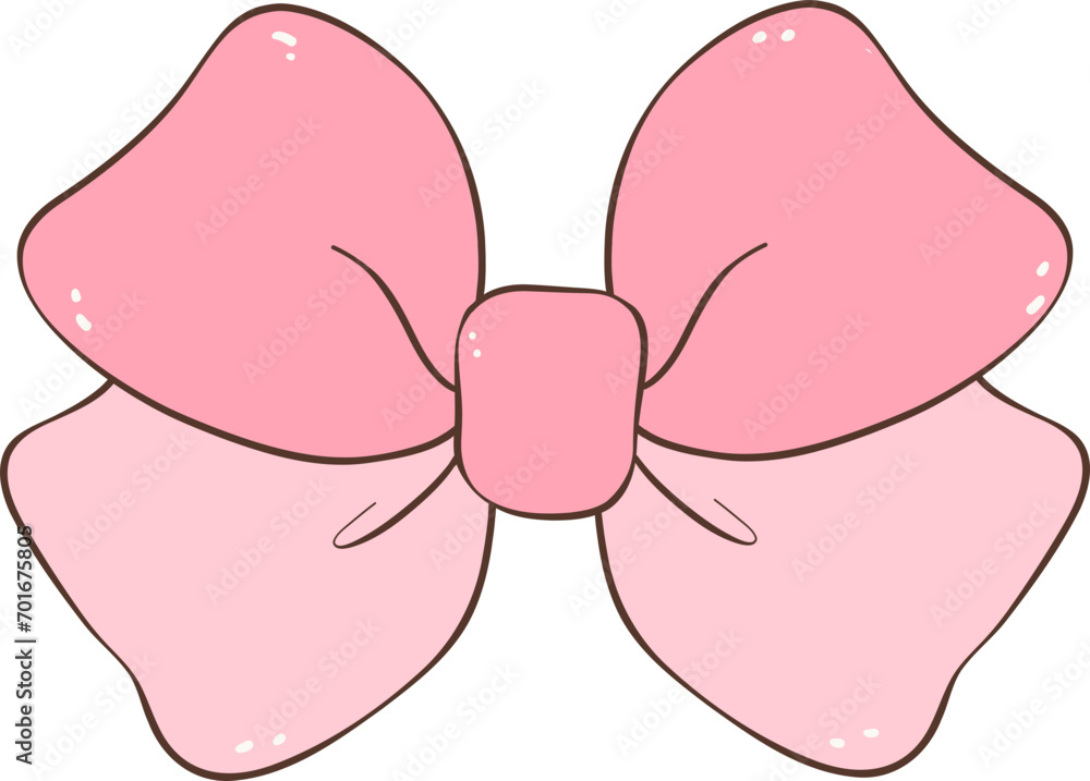 Pink Coquette ribbon bow doodle hand drawn Pink Coquette ribbon bow doodle hand drawn