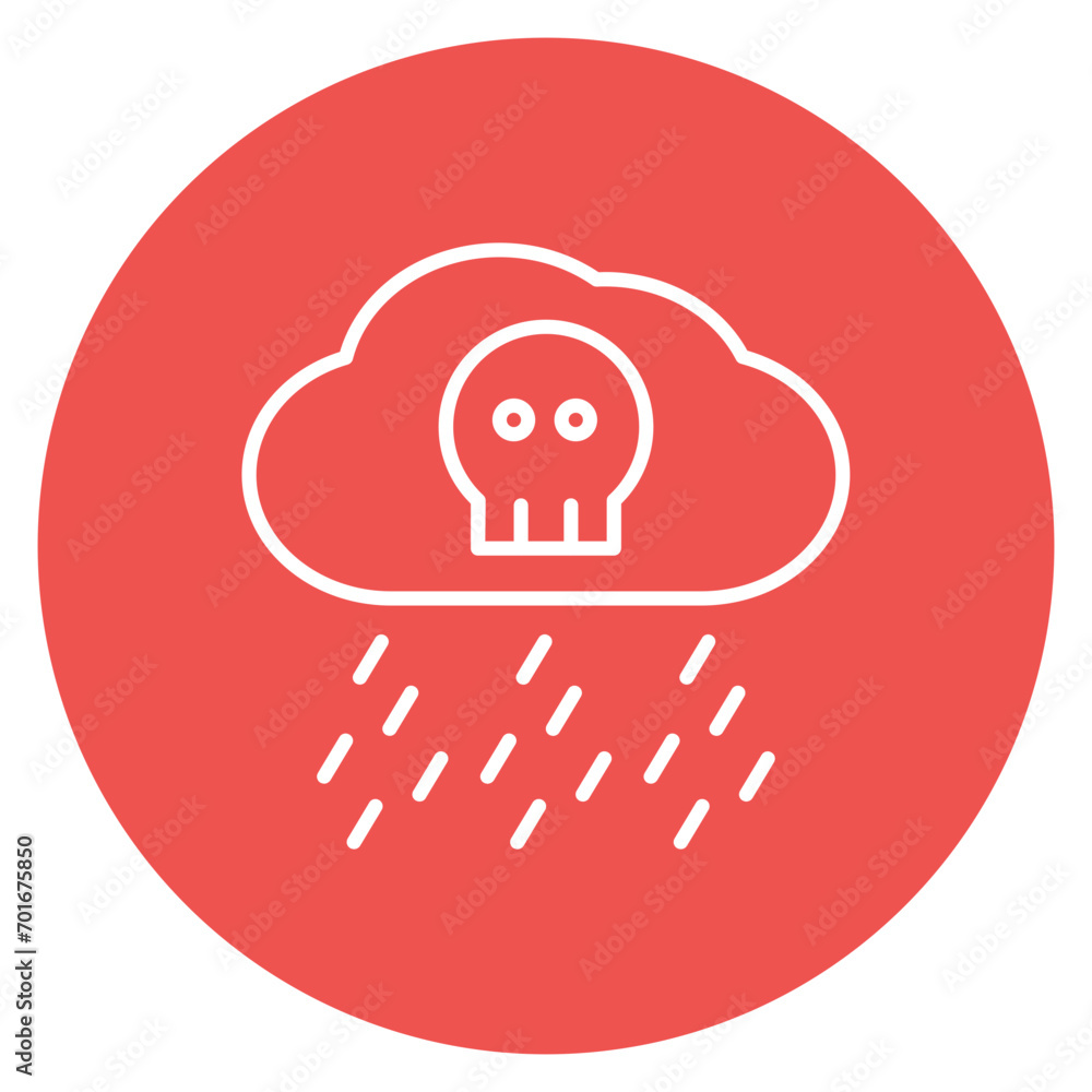 Acid Rain Line Icon Acid Rain Line Icon