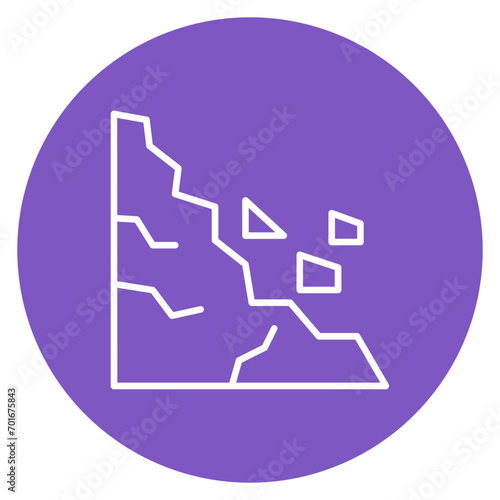 Landslide Line Icon