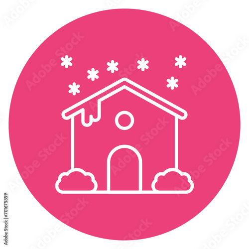 Home Blizzard Line Icon