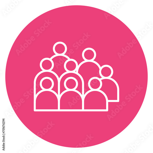 Group Of People Line Icon