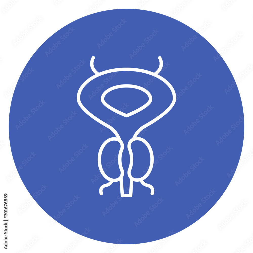 Prostate Line Icon Prostate Line Icon